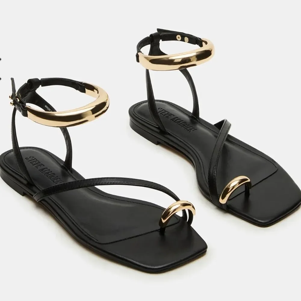 STEVE MADDEN - ODYSSEY BLACK LEATHER